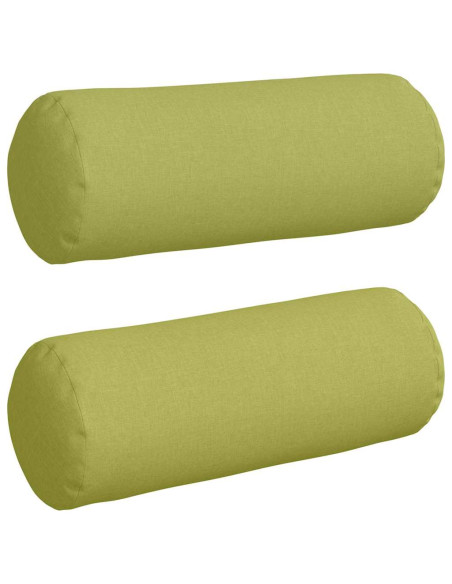 Cuscini a rullo 2 pcs Verde chiaro Ø 25 x 70 cm Tessuto