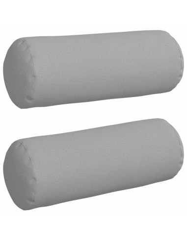 Cuscini a rullo 2 pcs Grigio Nuvola Ø 25 x 70 cm Tessuto
