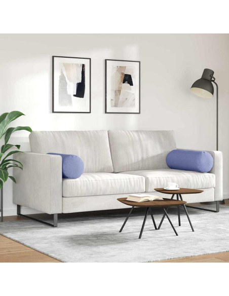 Cuscini a rullo 2 pcs Blu jeans Ø 25 x 70 cm Tessuto