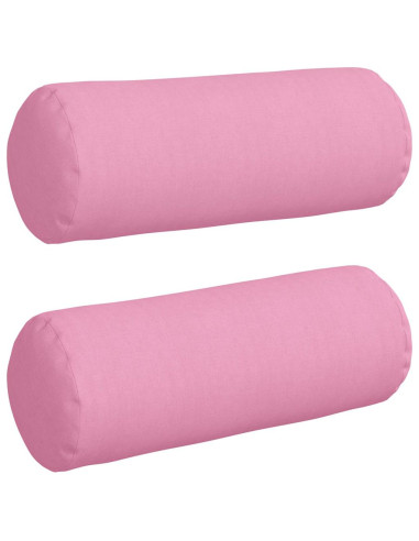 Cuscini a rullo 2 pcs Rosa Ø 25 x 70 cm Tessuto