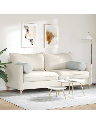 Cuscini a rullo 2 pcs Grigio chiaro Ø 25 x 70 cm