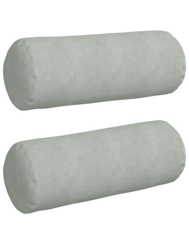 Cuscini a rullo 2 pcs Grigio chiaro Ø 25 x 70 cm
