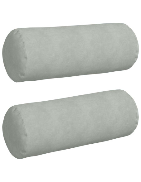 Cuscini a rullo 2 pcs Grigio chiaro Ø 25 x 70 cm