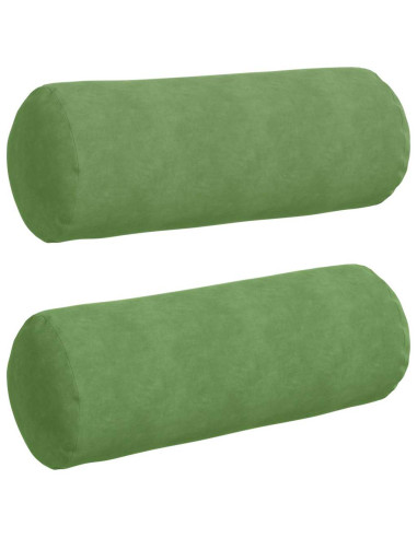 Cuscini a rullo 2 pcs Verde chiaro Ø 25 x 70 cm