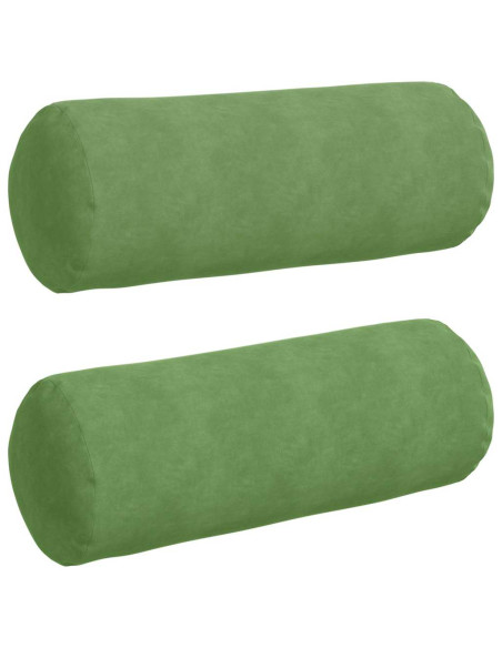Cuscini a rullo 2 pcs Verde chiaro Ø 25 x 70 cm