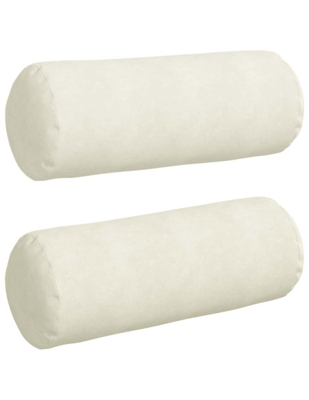 Cuscini a rullo 2 pcs Crema Ø 25 x 70 cm Tessuto in Cords
