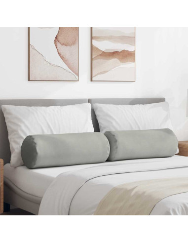 Cuscini a rullo 2 pcs Grigio chiaro Ø 25 x 70 cm
