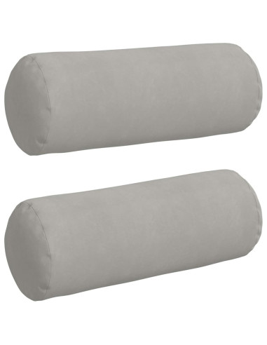 Cuscini a rullo 2 pcs Grigio chiaro Ø 25 x 70 cm