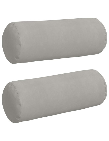 Cuscini a rullo 2 pcs Grigio chiaro Ø 25 x 70 cm