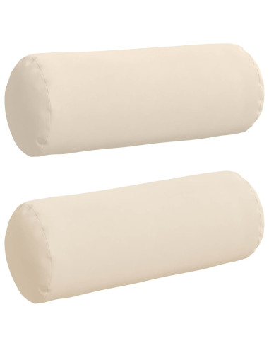 Cuscini a rullo 2 pcs Beige Ø 25 x 70 cm Tessuto in Microfibra