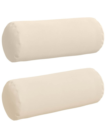 Cuscini a rullo 2 pcs Beige Ø 25 x 70 cm Tessuto in Microfibra