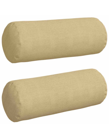Cuscini a rullo 2 pcs Grigio Verde Ø 25 x 70 cm