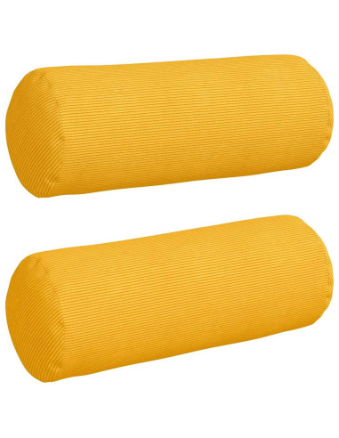 Cuscini a rullo 2 pcs Giallo Chiaro Ø 25 x 70 cm