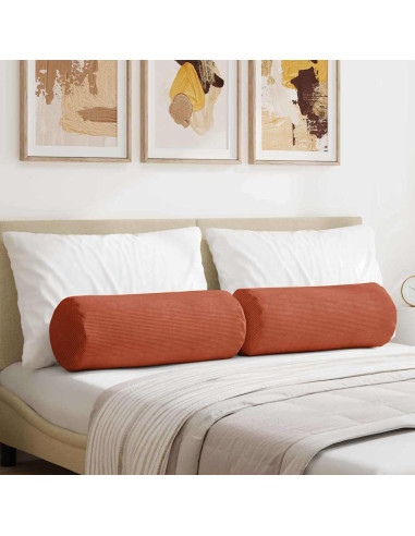 Cuscini a rullo 2 pcs Rosso Arancio Ø 25 x 70 cm