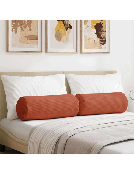 Cuscini a rullo 2 pcs Rosso Arancio Ø 25 x 70 cm