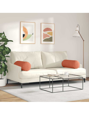 Cuscini a rullo 2 pcs Rosso Arancio Ø 25 x 70 cm