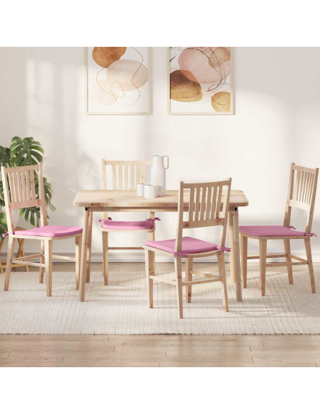 Cuscini per Seduta 4 pcs Rosa 40 x 40 x 3 cm Tessuto