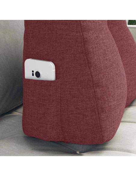 Cuscino per Schiena Rosso Vino 45 x 24 x 50 cm Tessuto