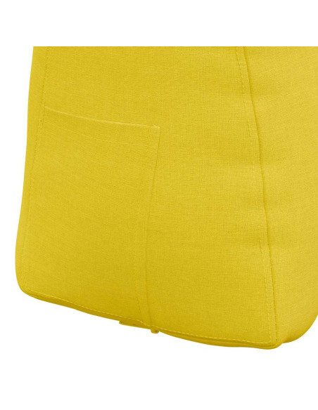 Cuscino per Schiena Giallo Chiaro 45 x 24 x 50 cm Tessuto