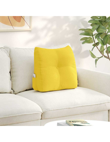 Cuscino per Schiena Giallo Chiaro 45 x 24 x 50 cm Tessuto