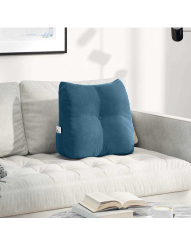 Cuscino per Schiena Blu 45 x 24 x 50 cm Velluto