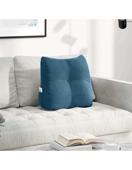 Cuscino per Schiena Blu 45 x 24 x 50 cm Velluto