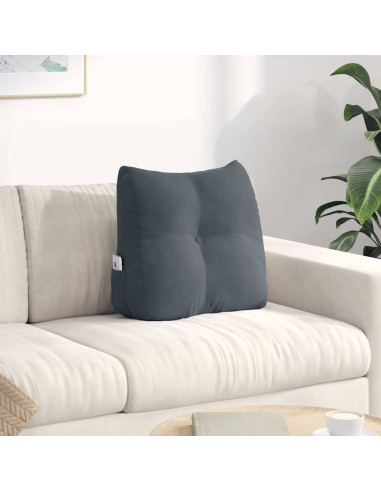 Cuscino per Schiena Grigio scuro 45 x 24 x 50 cm Velluto