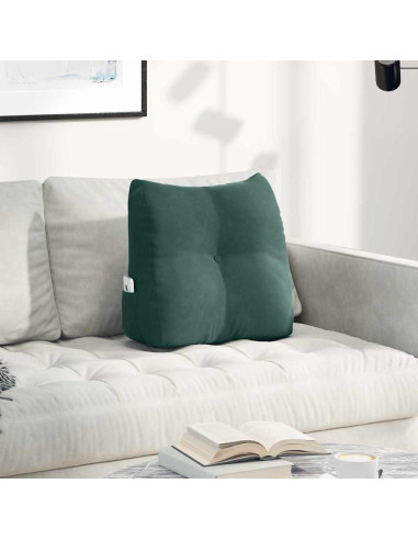 Cuscino per Schiena Verde Scuro 45 x 24 x 50 cm Velluto