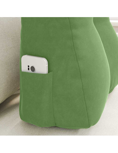 Cuscino per Schiena Verde chiaro 45 x 24 x 50 cm Velluto