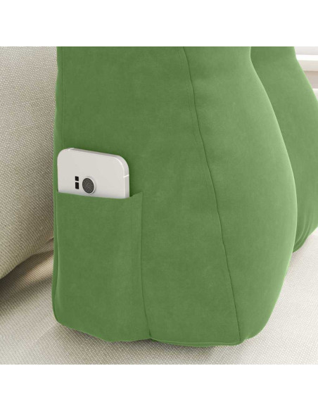 Cuscino per Schiena Verde chiaro 45 x 24 x 50 cm Velluto