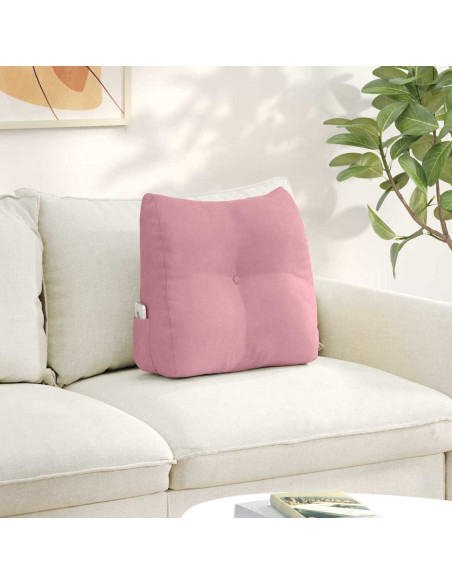 Cuscino per Schiena Rosa 45 x 24 x 50 cm Velluto