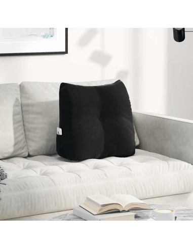 Cuscino per Schiena Nero 45 x 24 x 50 cm Velluto