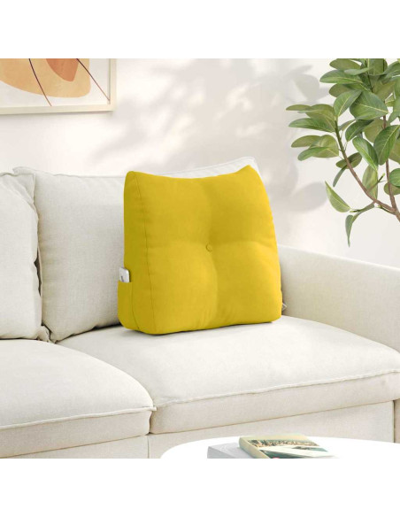 Cuscino per Schiena Giallo 45 x 24 x 50 cm Velluto