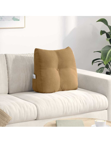 Cuscino per Schiena Marrone 45 x 24 x 50 cm Velluto
