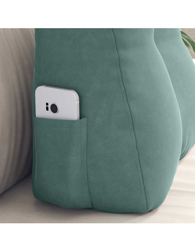 Cuscino per Schiena Verde Mare 45 x 24 x 50 cm Velluto