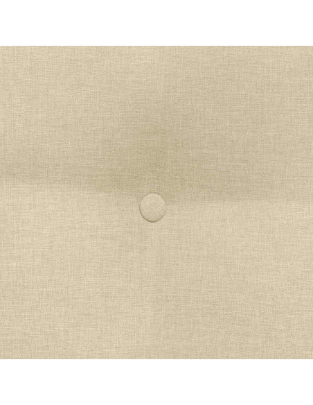 Cuscino per Schiena Crema 60 x 24 x 50 cm Tessuto