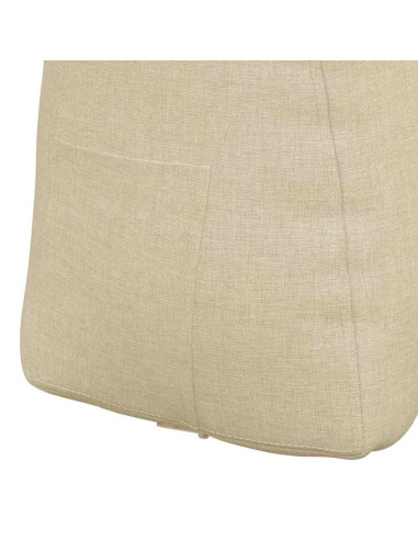 Cuscino per Schiena Crema 60 x 24 x 50 cm Tessuto