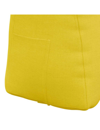 Cuscino per Schiena Giallo Chiaro 60 x 24 x 50 cm Tessuto