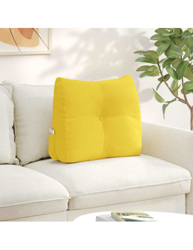 Cuscino per Schiena Giallo Chiaro 60 x 24 x 50 cm Tessuto