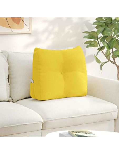 Cuscino per Schiena Giallo Chiaro 60 x 24 x 50 cm Tessuto