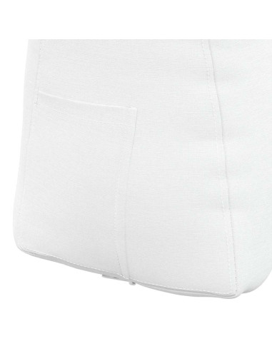 Cuscino per Schiena Bianco 60 x 24 x 50 cm Tessuto