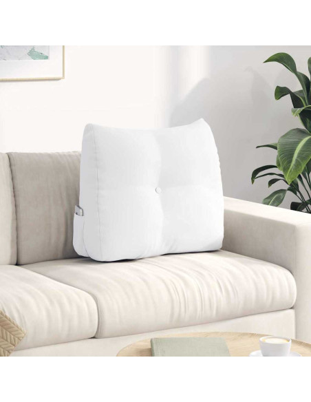 Cuscino per Schiena Bianco 60 x 24 x 50 cm Tessuto