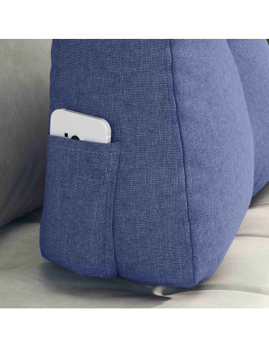Cuscino per Schiena Blu jeans 60 x 24 x 50 cm Tessuto