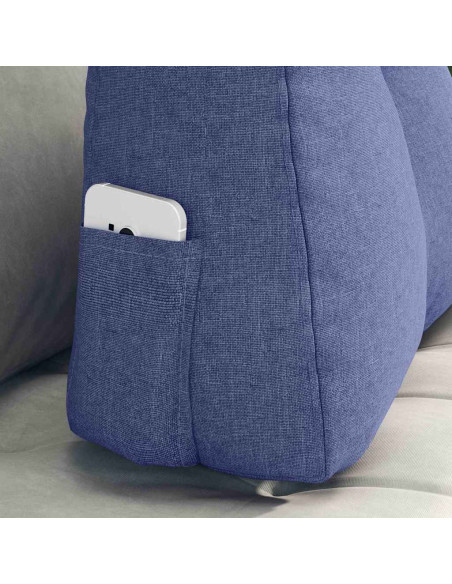 Cuscino per Schiena Blu jeans 60 x 24 x 50 cm Tessuto