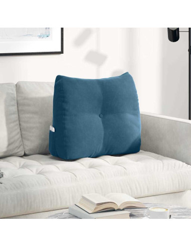 Cuscino per Schiena Blu 60 x 24 x 50 cm Velluto