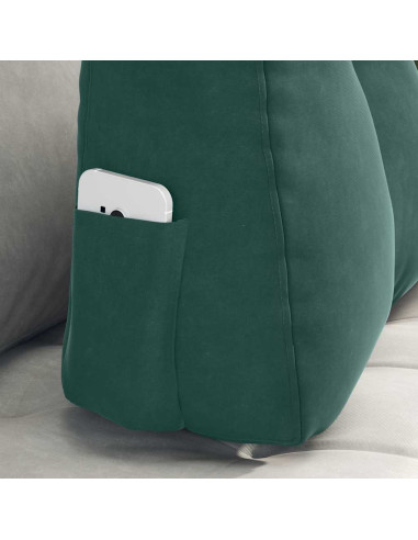 Cuscino per Schiena Verde Scuro 60 x 24 x 50 cm Velluto