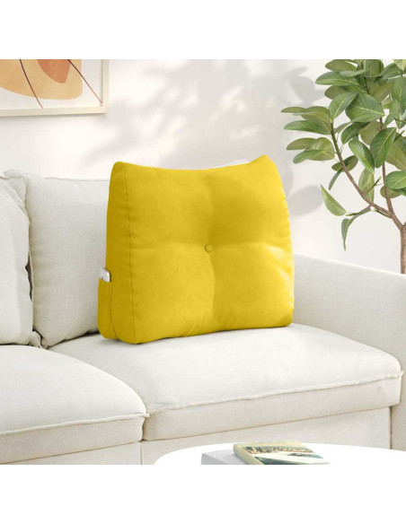 Cuscino per Schiena Giallo 60 x 24 x 50 cm Velluto