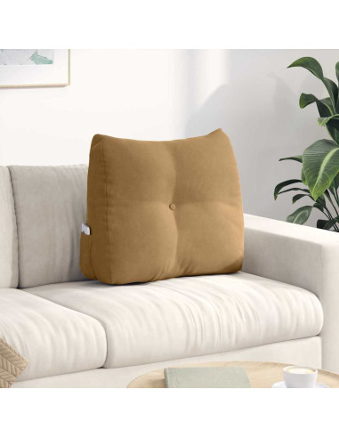 Cuscino per Schiena Marrone 60 x 24 x 50 cm Velluto
