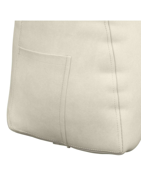 Cuscino per Schiena Crema 60 x 24 x 50 cm Velluto