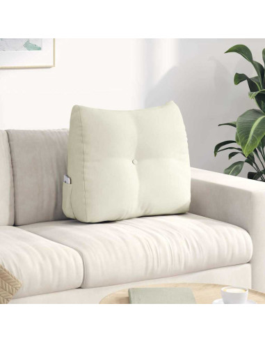 Cuscino per Schiena Crema 60 x 24 x 50 cm Velluto